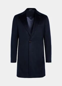 Navy Overcoat -Cheap US Nice Clothes Store J843 25
