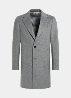 Light Grey Overcoat -Cheap US Nice Clothes Store J845 25