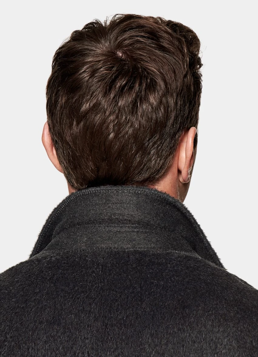 Dark Grey Belted Overcoat 6 Dark Grey Belted Overcoat - Image 6