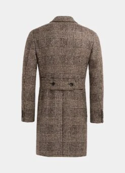 Brown Checked Overcoat -Cheap US Nice Clothes Store J922 26