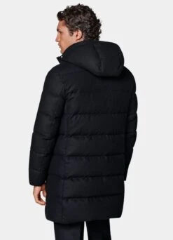 Navy Long Down Jacket -Cheap US Nice Clothes Store J932 105