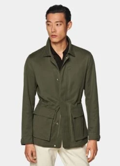 Dark Green Field Jacket -Cheap US Nice Clothes Store J939 124