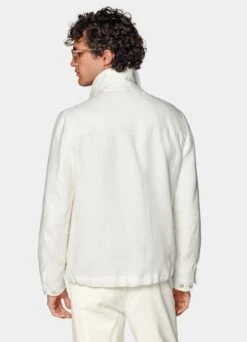 White Bomber Jacket -Cheap US Nice Clothes Store J944 105