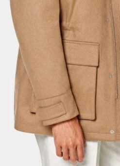 Mid Brown Down Field Jacket -Cheap US Nice Clothes Store J950 133