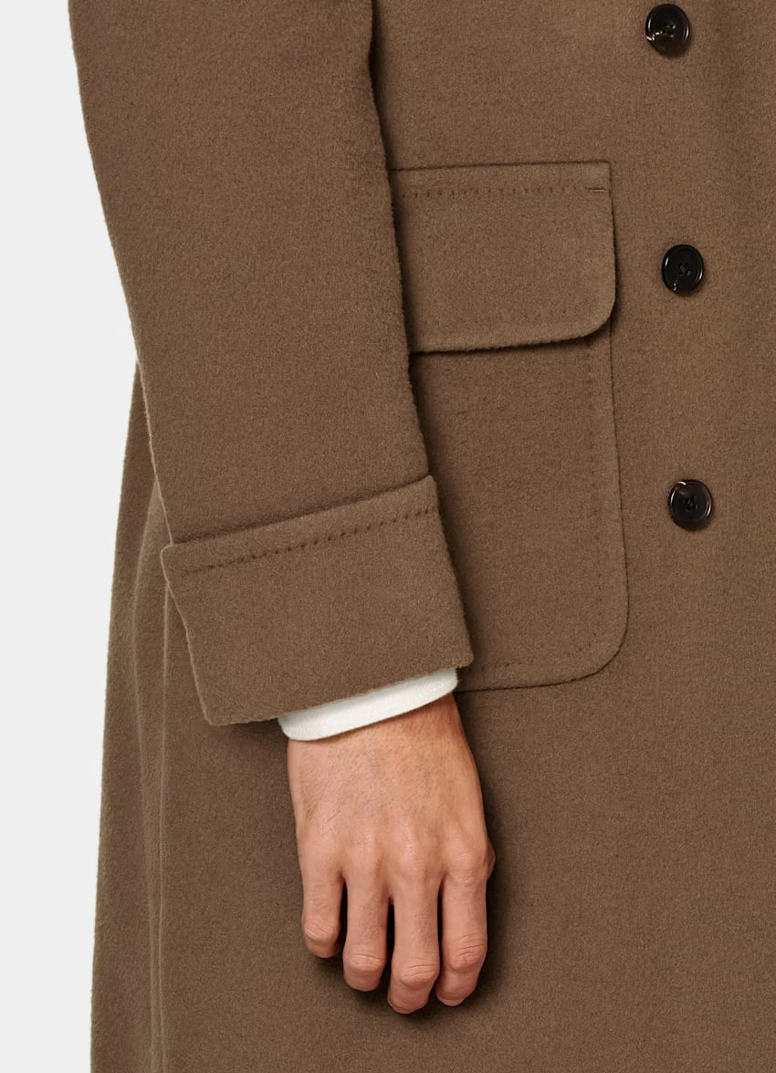 Mid Brown Polo Coat 3 Mid Brown Polo Coat - Image 3