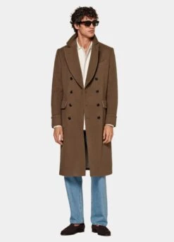 Mid Brown Polo Coat 12 Mid Brown Polo Coat -Cheap US Nice Clothes Store J961 104