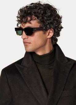 Dark Brown Belted Overcoat