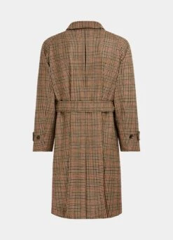 Brown & Red Checked Belted Overcoat 17 Brown & Red Checked Belted Overcoat -Cheap US Nice Clothes Store J967 26
