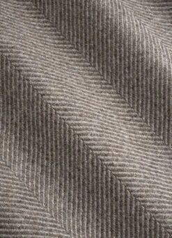 Taupe Herringbone Belted Overcoat -Cheap US Nice Clothes Store J968 23