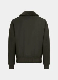 Dark Green Bomber Jacket -Cheap US Nice Clothes Store J975 26