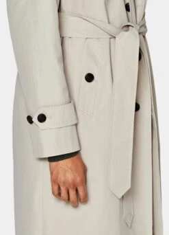 Sand Belted Trench Coat -Cheap US Nice Clothes Store J976 103