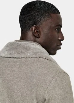 Taupe Bomber Jacket -Cheap US Nice Clothes Store J979 106