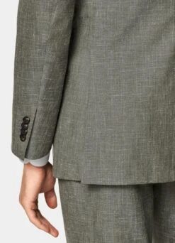 Mid Green Three-Piece Havana Suit -Cheap US Nice Clothes Store P6420 S 103