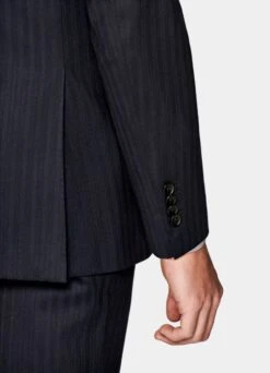 Navy Herringbone Havana Suit -Cheap US Nice Clothes Store P6535 123