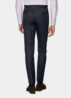 Navy Herringbone Havana Suit -Cheap US Nice Clothes Store P6535 128