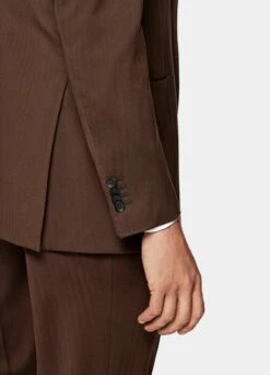 Dark Brown Herringbone Havana Suit 15 Dark Brown Herringbone Havana Suit -Cheap US Nice Clothes Store P6537 123