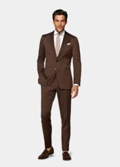 Dark Brown Herringbone Havana Suit 16 Dark Brown Herringbone Havana Suit -Cheap US Nice Clothes Store P6537 124