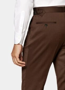 Dark Brown Herringbone Havana Suit 19 Dark Brown Herringbone Havana Suit -Cheap US Nice Clothes Store P6537 127