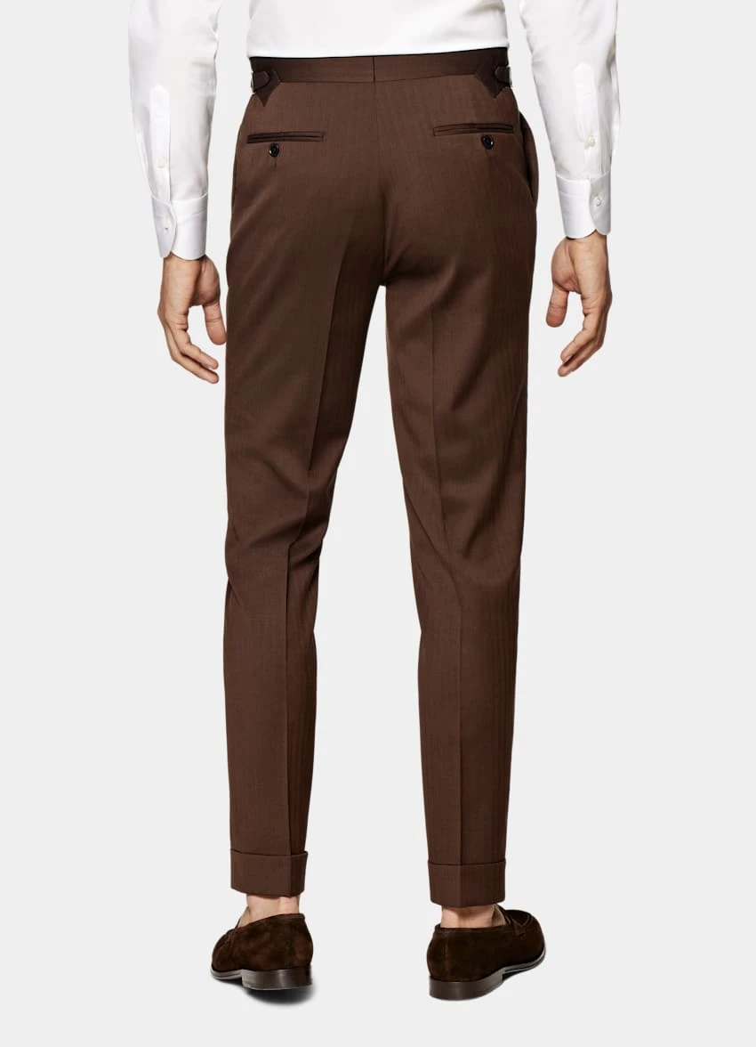 Dark Brown Herringbone Havana Suit 9 Dark Brown Herringbone Havana Suit - Image 9