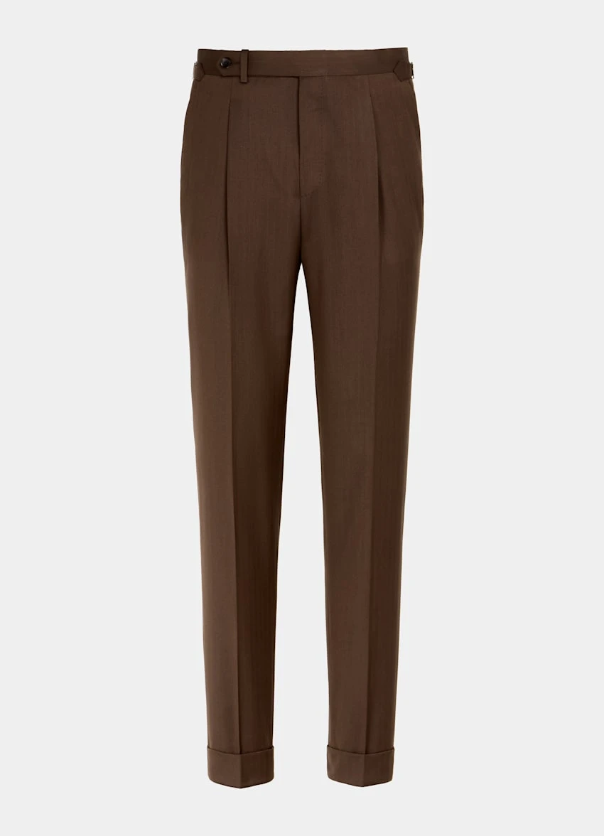 Dark Brown Herringbone Havana Suit 12 Dark Brown Herringbone Havana Suit - Image 12