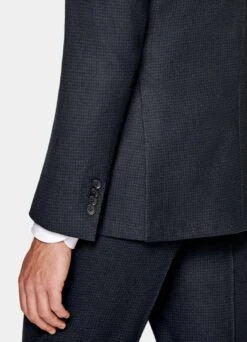 Navy Houndstooth Three-Piece Havana Suit 16 Navy Houndstooth Three-Piece Havana Suit -Cheap US Nice Clothes Store P6578 123