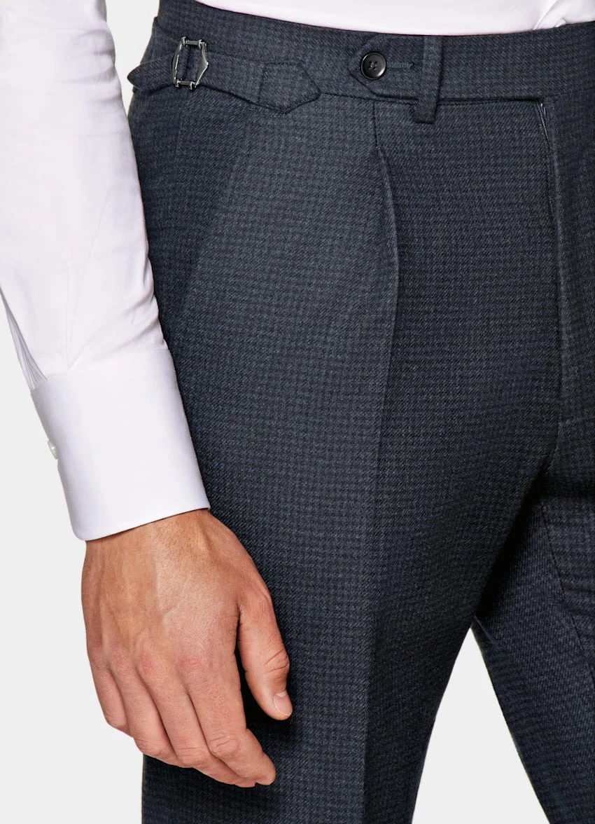 Navy Houndstooth Three-Piece Havana Suit 7 Navy Houndstooth Three-Piece Havana Suit - Image 7