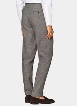 Taupe Houndstooth Three-Piece Havana Suit -Cheap US Nice Clothes Store P6579 109