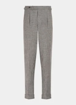 Taupe Houndstooth Three-Piece Havana Suit -Cheap US Nice Clothes Store P6579 28