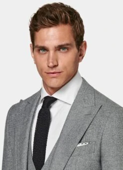 Mid Grey Houndstooth Three-Piece Havana Suit