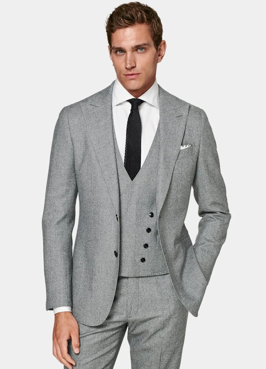 Mid Grey Houndstooth Three-Piece Havana Suit 2 Mid Grey Houndstooth Three-Piece Havana Suit - Image 2
