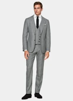 Mid Grey Houndstooth Three-Piece Havana Suit 17 Mid Grey Houndstooth Three-Piece Havana Suit -Cheap US Nice Clothes Store P6585 104