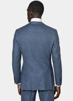 Mid Blue Three-Piece Lazio Suit -Cheap US Nice Clothes Store P6586 105