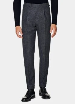 Dark Grey Checked Havana Suit -Cheap US Nice Clothes Store P6592 105