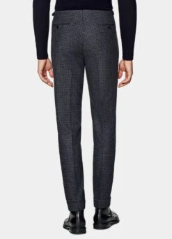 Dark Grey Checked Havana Suit -Cheap US Nice Clothes Store P6592 107