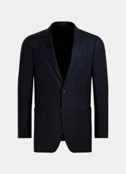 Navy Herringbone Three-Piece Havana Suit -Cheap US Nice Clothes Store P6624 S 25