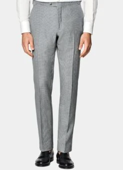 Light Grey Houndstooth Three-Piece Havana Suit -Cheap US Nice Clothes Store P6626 S 106