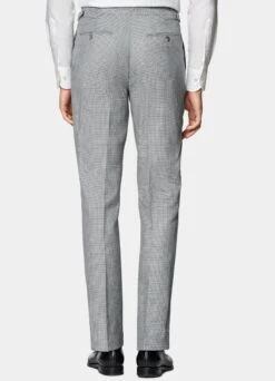 Light Grey Houndstooth Three-Piece Havana Suit -Cheap US Nice Clothes Store P6626 S 108