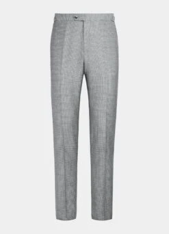 Light Grey Houndstooth Three-Piece Havana Suit -Cheap US Nice Clothes Store P6626 S 28