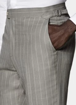 Taupe Striped Havana Suit -Cheap US Nice Clothes Store P6638 107