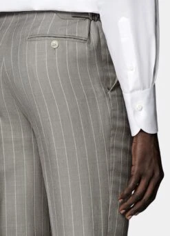 Taupe Striped Havana Suit -Cheap US Nice Clothes Store P6638 109