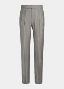 Taupe Striped Havana Suit -Cheap US Nice Clothes Store P6638 28