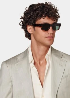 Sand Herringbone Havana Suit