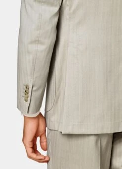 Sand Herringbone Havana Suit -Cheap US Nice Clothes Store P6650 103