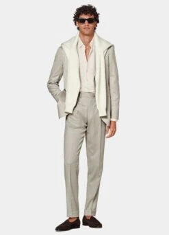 Sand Herringbone Havana Suit -Cheap US Nice Clothes Store P6650 104
