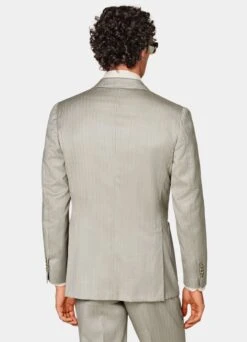 Sand Herringbone Havana Suit -Cheap US Nice Clothes Store P6650 105