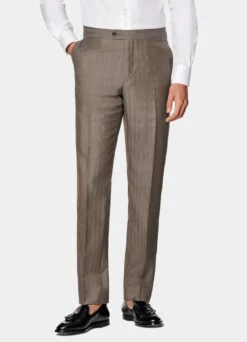 Taupe Herringbone Perennial Havana Suit -Cheap US Nice Clothes Store P6651 106