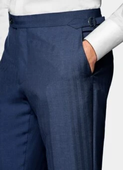 Mid Blue Herringbone Perennial Havana Suit -Cheap US Nice Clothes Store P6652 107