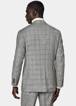 Mid Grey Checked Roma Suit -Cheap US Nice Clothes Store P6724 105