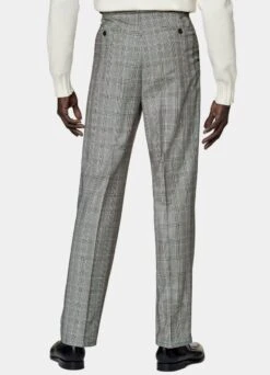 Mid Grey Checked Roma Suit -Cheap US Nice Clothes Store P6724 108