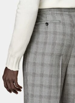 Mid Grey Checked Roma Suit -Cheap US Nice Clothes Store P6724 109